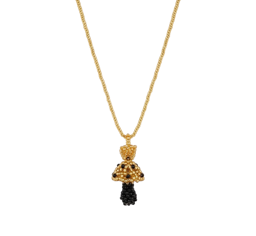Beaded Mushroom Necklace