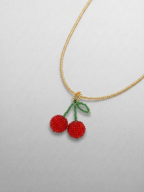 Beaded Mushroom Necklace