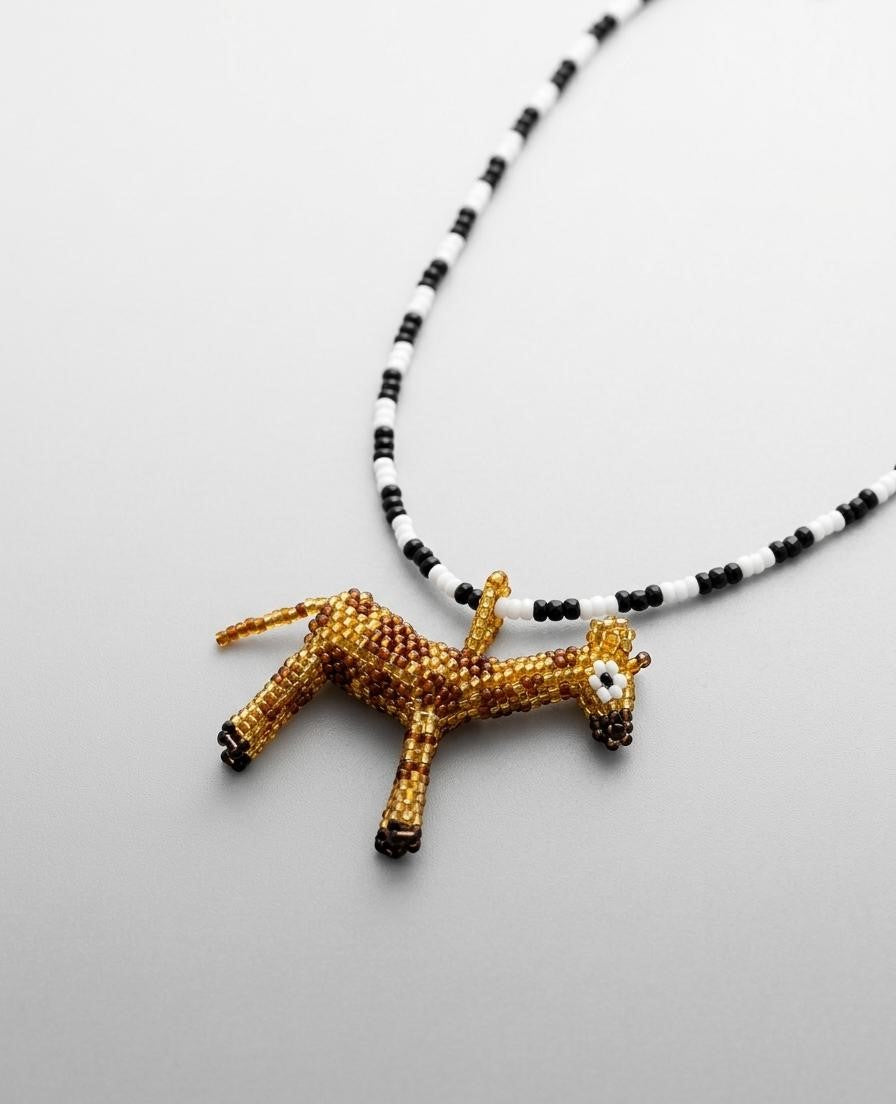 Giraffe Necklace in Mostacilla
