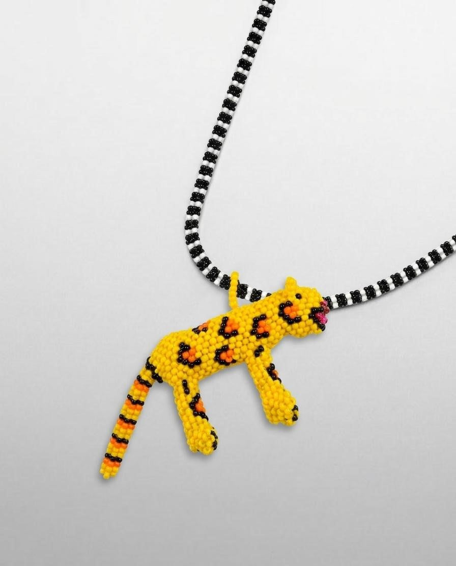 Leopard Necklace in Mostacilla
